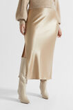 Satin Maxi Slip Skirt  Champagne Beige  hi-res