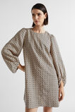 Linen Geo Mini Dress  Champagne Geo  hi-res