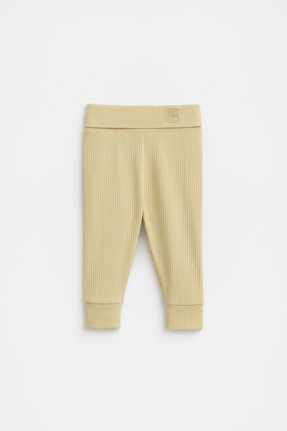 Rib Logo Legging  Honey