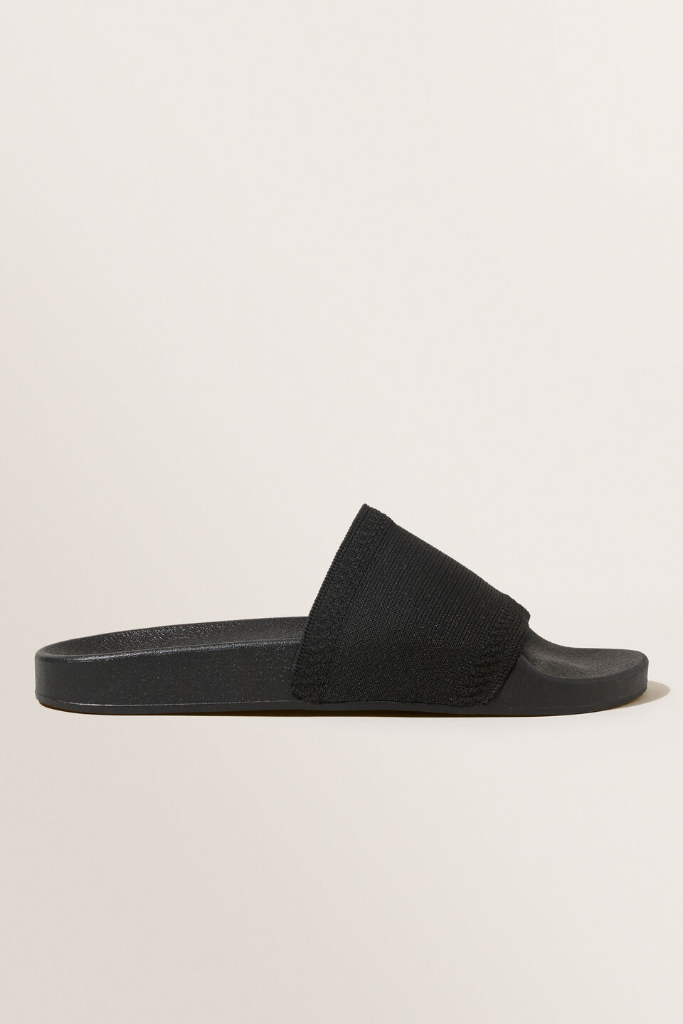 Seed Knit Pool Slide  Black