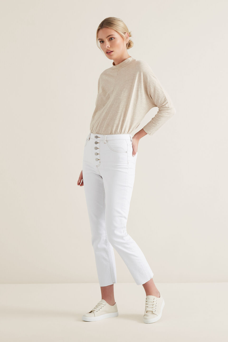 Button Through Jean  1