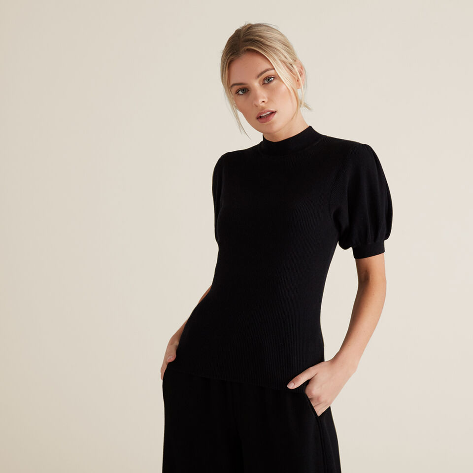 Puff Sleeve Knit  