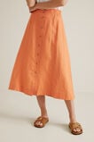 Linen Flowing Skirt    hi-res