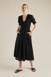 Embroidered Shirred Dress    hi-res