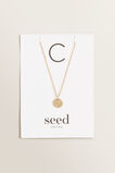 Initial Disc Necklace    hi-res