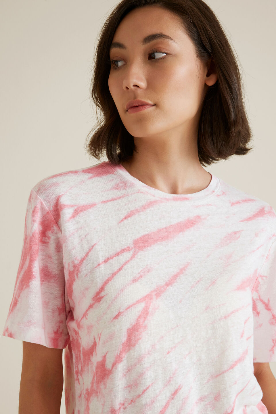 Tie Dye Linen Tee  