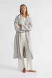 Stripe Terry Robe  Silver Grey  hi-res