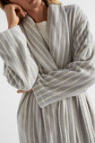 Stripe Terry Robe  Silver Grey  hi-res