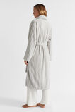 Stripe Terry Robe  Silver Grey  hi-res