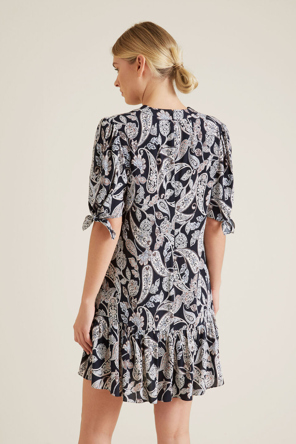 Paisley V-Neck Dress  
