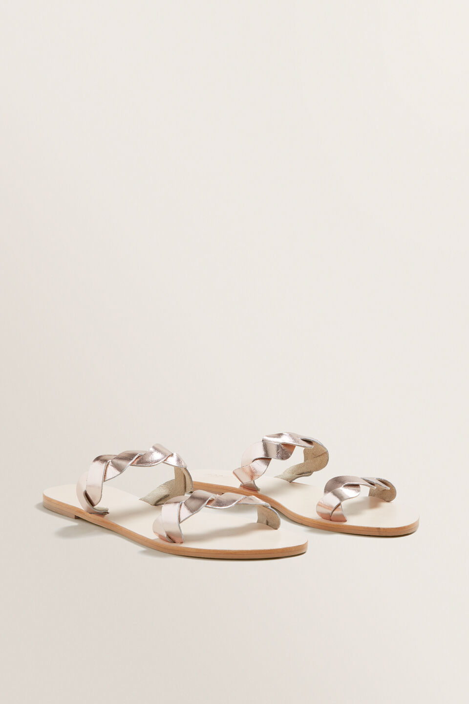 Katie Leather Slide  