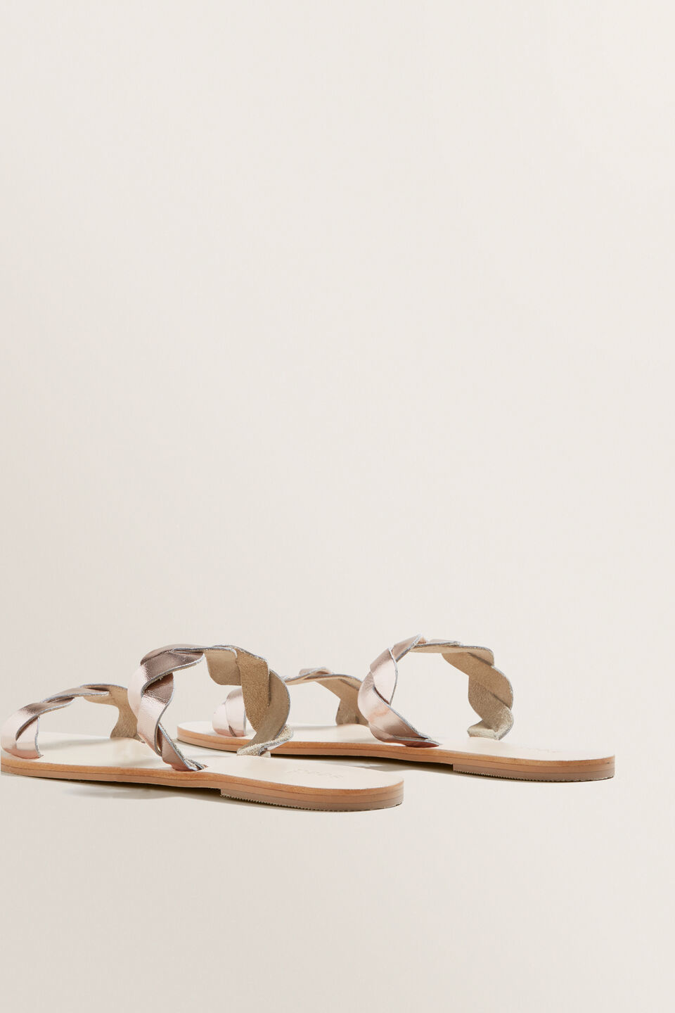 Katie Leather Slide  