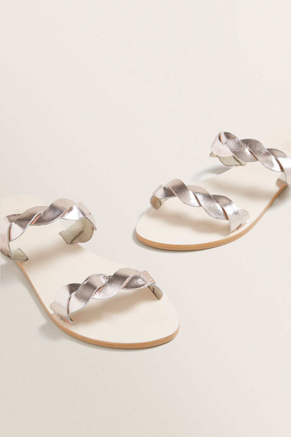 Katie Leather Slide  