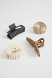 Curved Hair Claw Pack  Fudge  hi-res