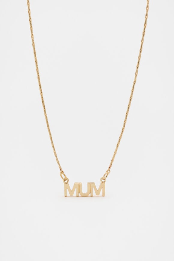 Mum Necklace  Gold  hi-res