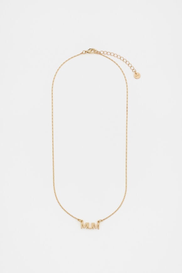 Mum Necklace  Gold  hi-res