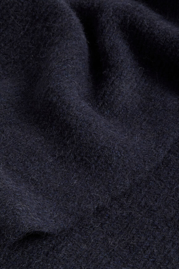 Fluffy Rib Knit Scarf  Midnight Sky  hi-res