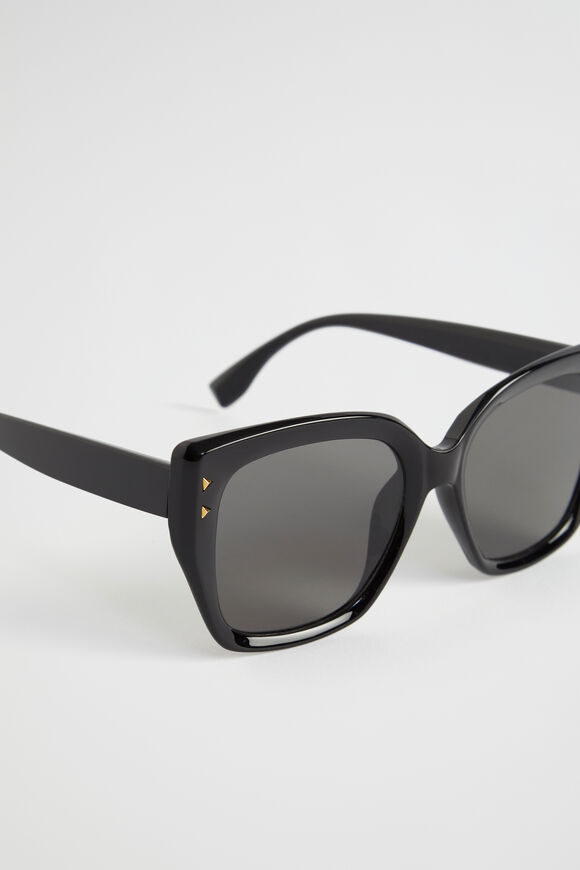 Quinn D Frame Sunglasses  Black  hi-res