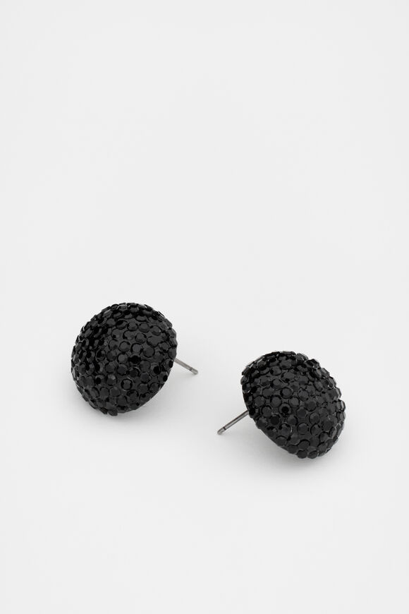 Sparkle Dome Stud  Black  hi-res