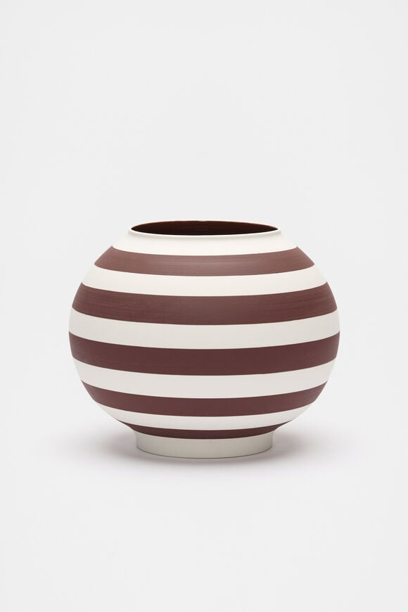 Block Stripe Vase  Claret  hi-res