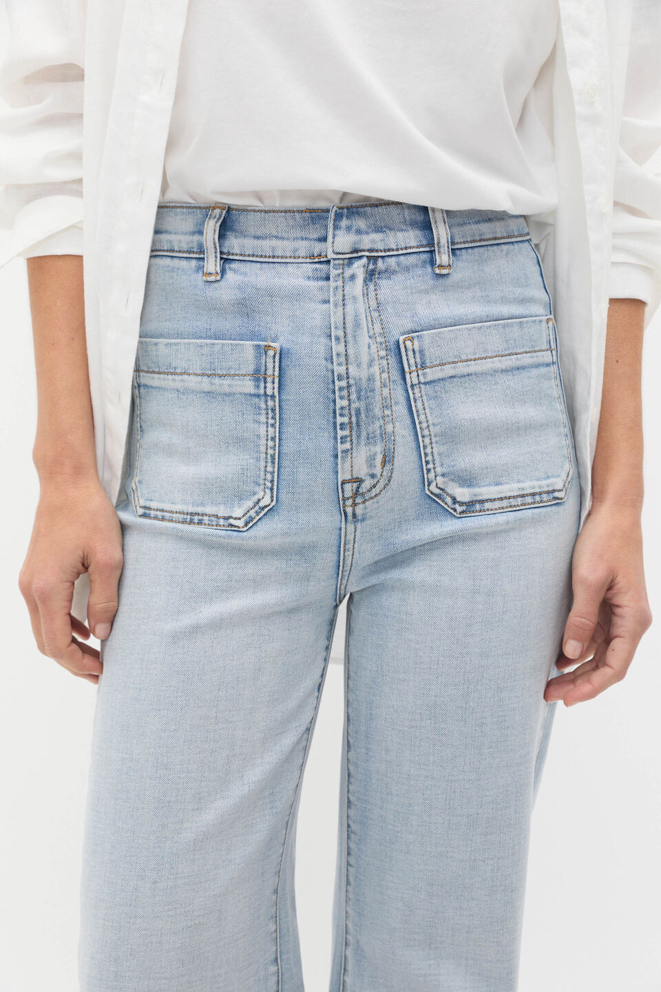 Core Wide Leg Pocket Jean  Pacific Wash