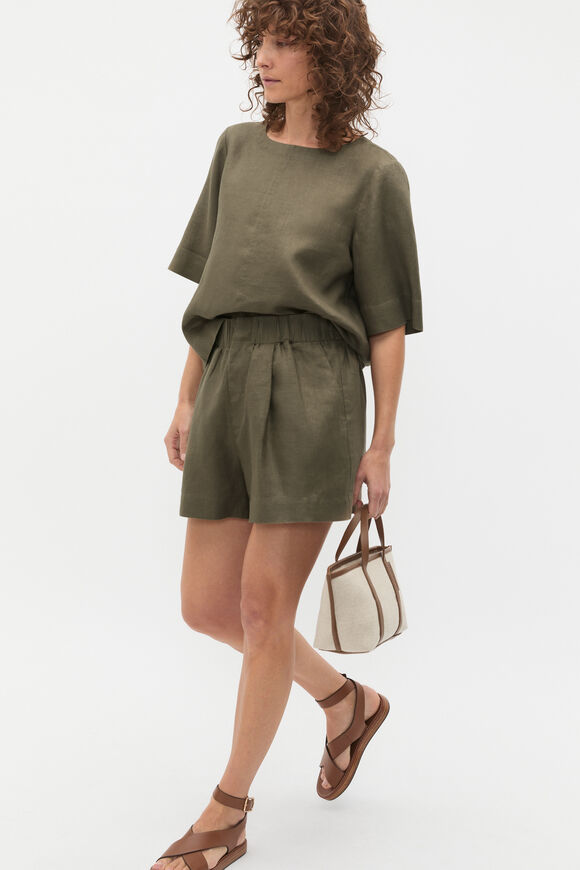 Core Linen Tee  Olive Leaf  hi-res