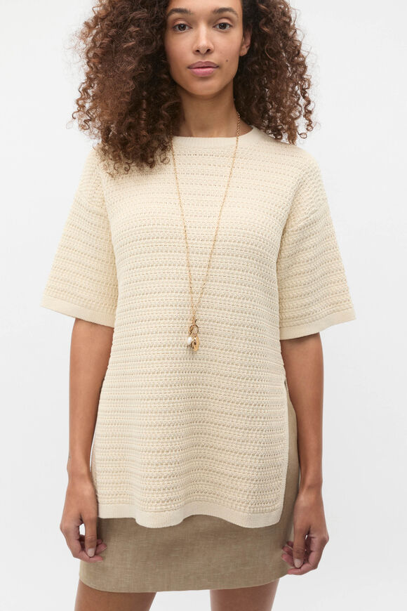Crochet Stitch Slouch Knit  Tofu  hi-res