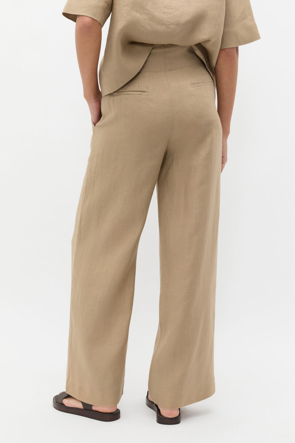 Core Linen Waisted Pant  Rye