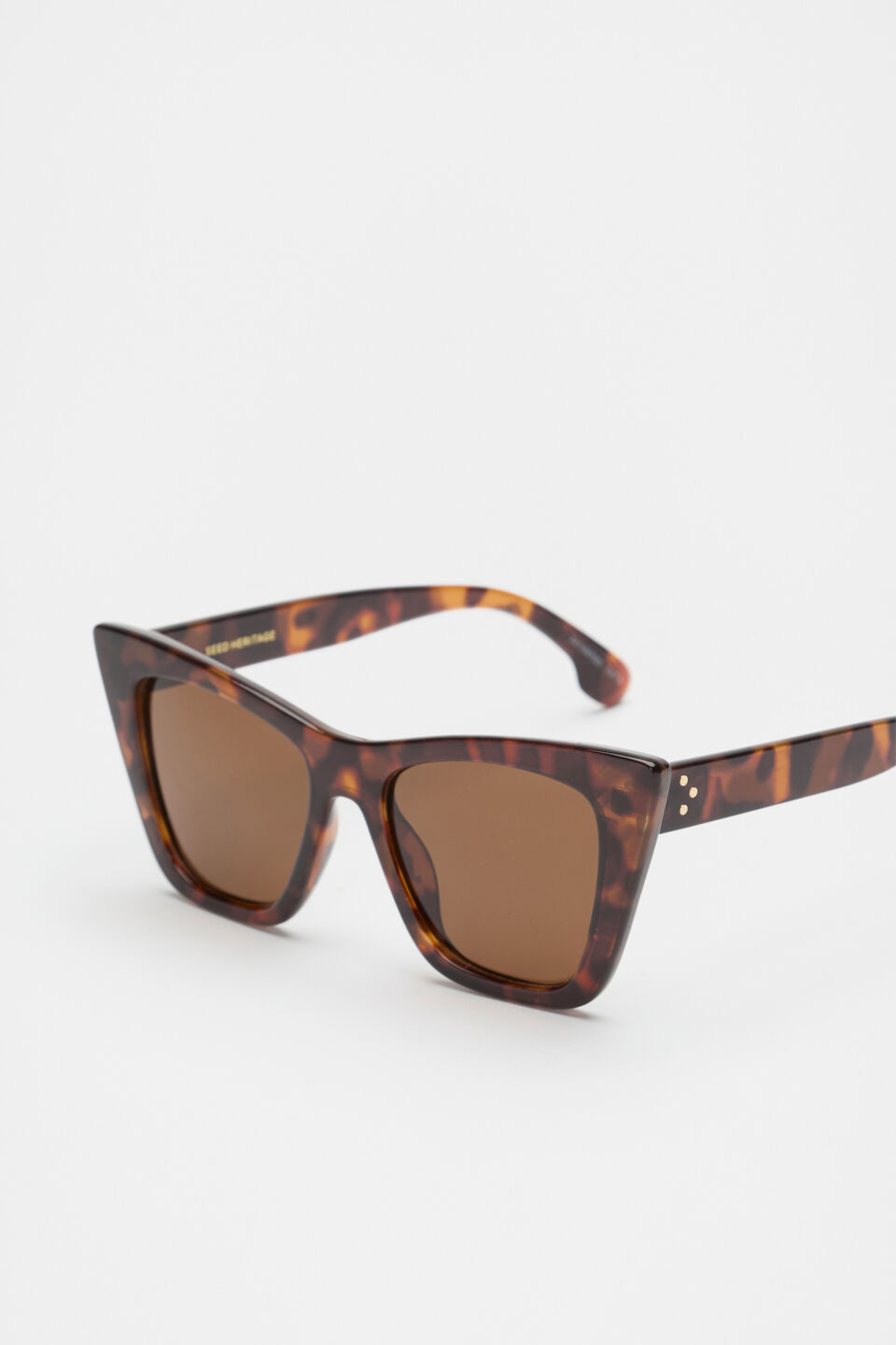 Paola Designer Catseye Sunglasses  Dark Tort