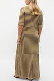 Stripe Rib Knit Short Sleeve Cardigan  Rye Stripe  hi-res
