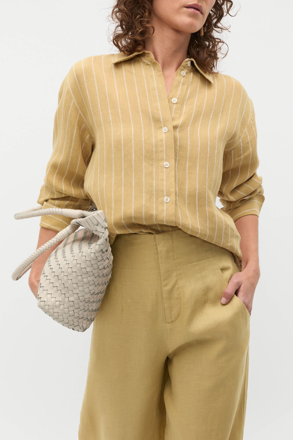 Leather Basket Bag  Tofu