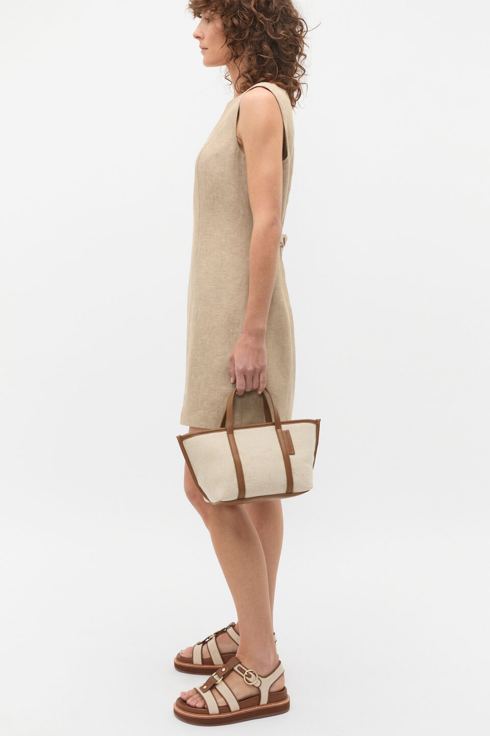 Linen Structured Shift Dress  Rye Crossdye