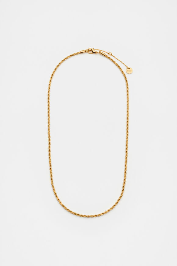 Fine Rope Necklace  Gold  hi-res
