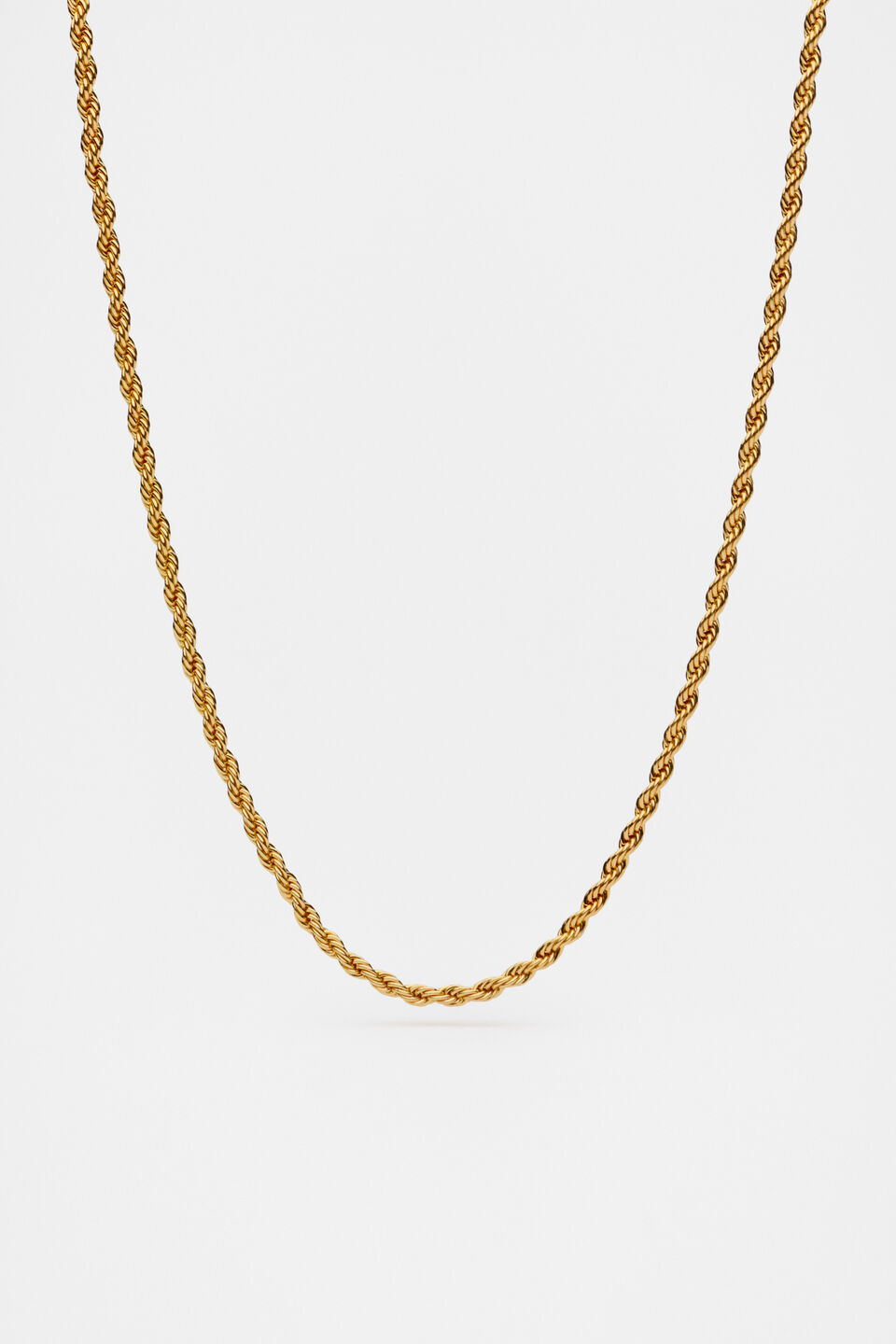 Fine Rope Necklace  Gold