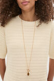 Stone Long Pendant Necklace  Gold  hi-res