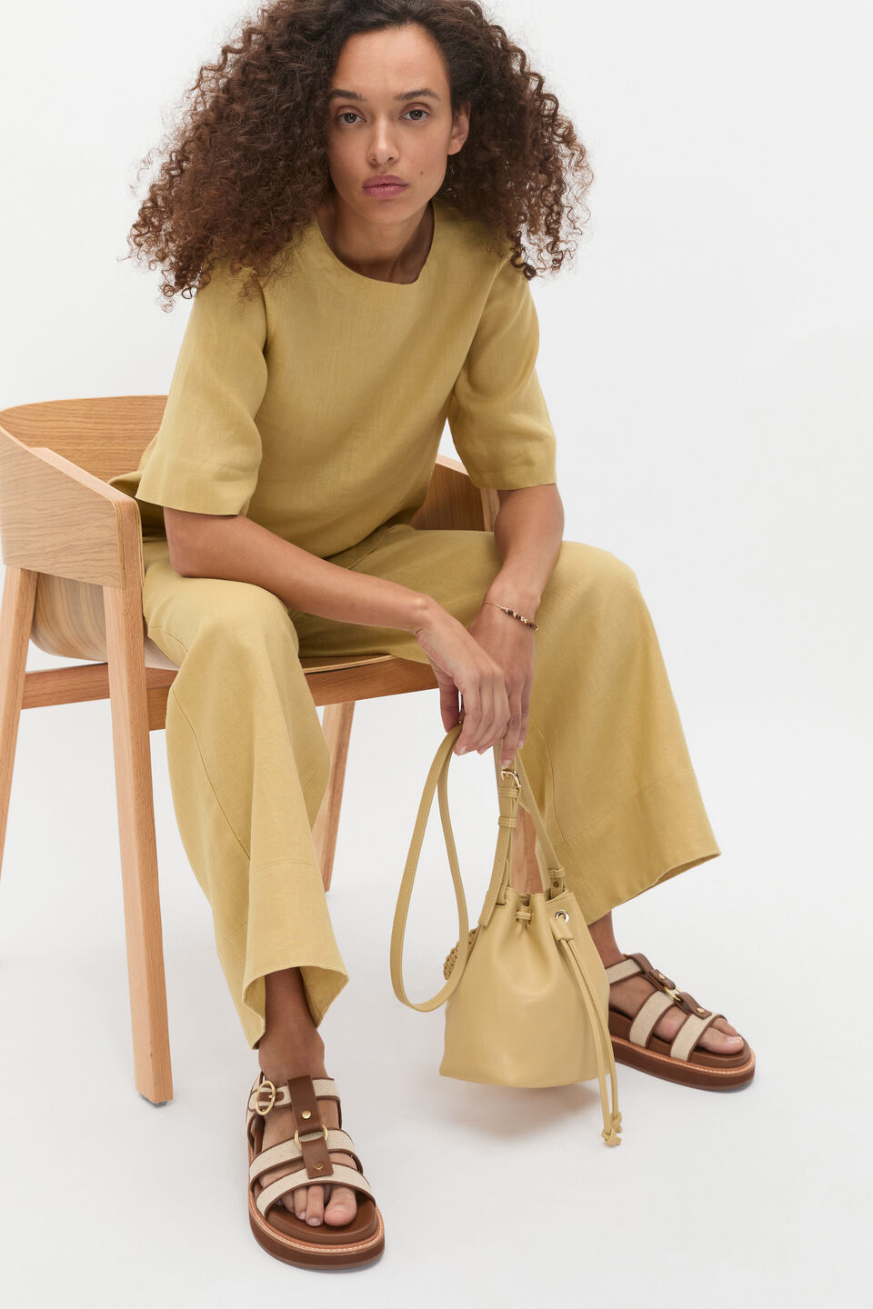 Ring Detail Crossbody Bag  Honey