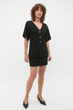 Crepe Knit Batwing Cardigan  Black  hi-res