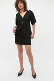 Crepe Knit Seam Detail Skirt  Black  hi-res