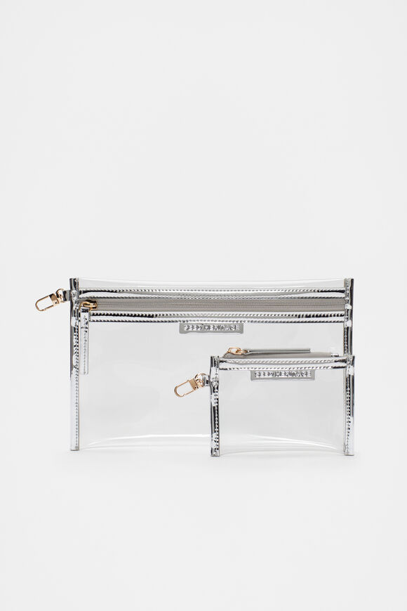 Travel Pouch Set  Silver  hi-res