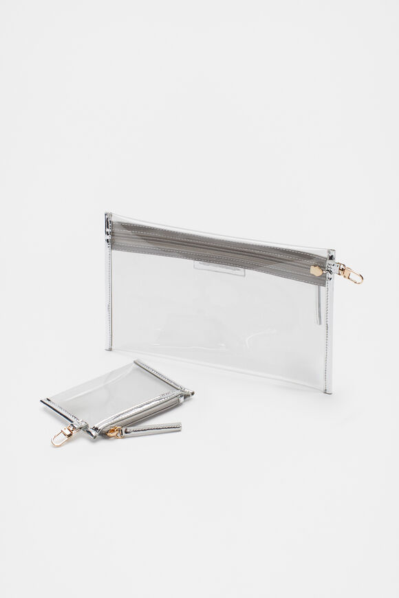Travel Pouch Set  Silver  hi-res
