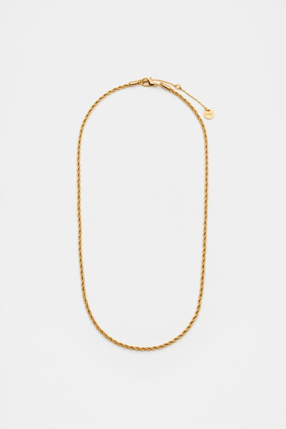 Fine Rope Necklace  Gold  hi-res