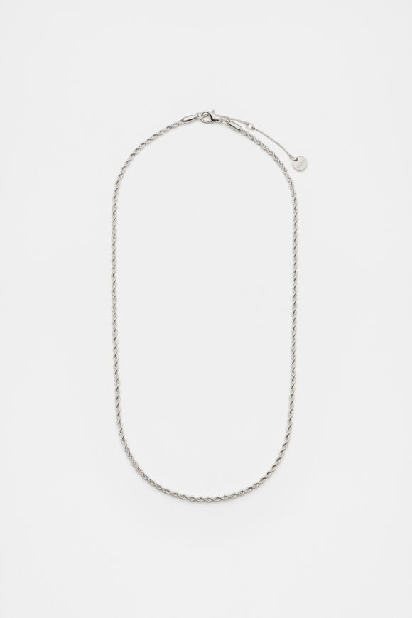 Fine Rope Necklace  Silver  hi-res