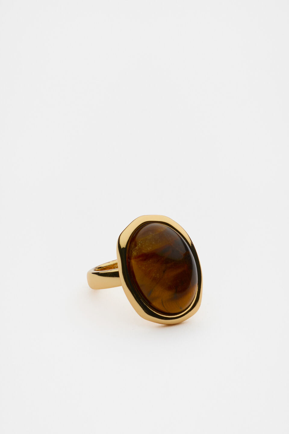 Stone Oversized Ring  Gold