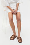 Dulci Covered Buckle Slide  Deep Tan  hi-res