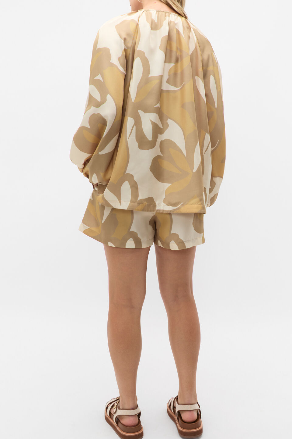 Satin Printed Blouse  Multi