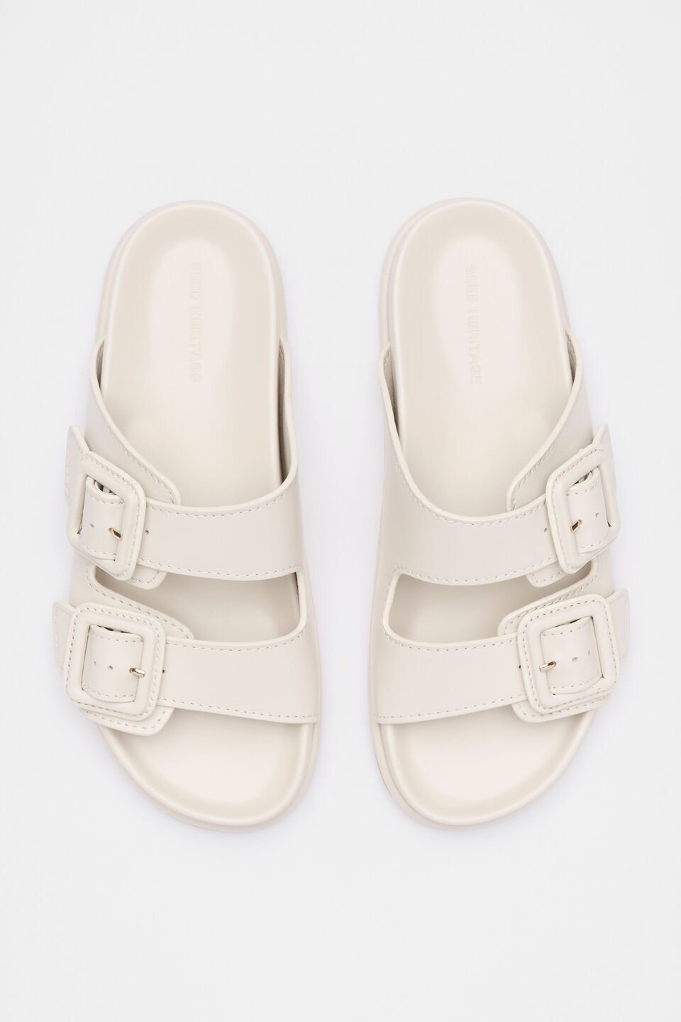 Dulci Covered Buckle Slide  Tofu