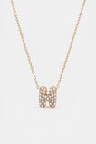 Initial Jewel Bubble Necklace  H  hi-res