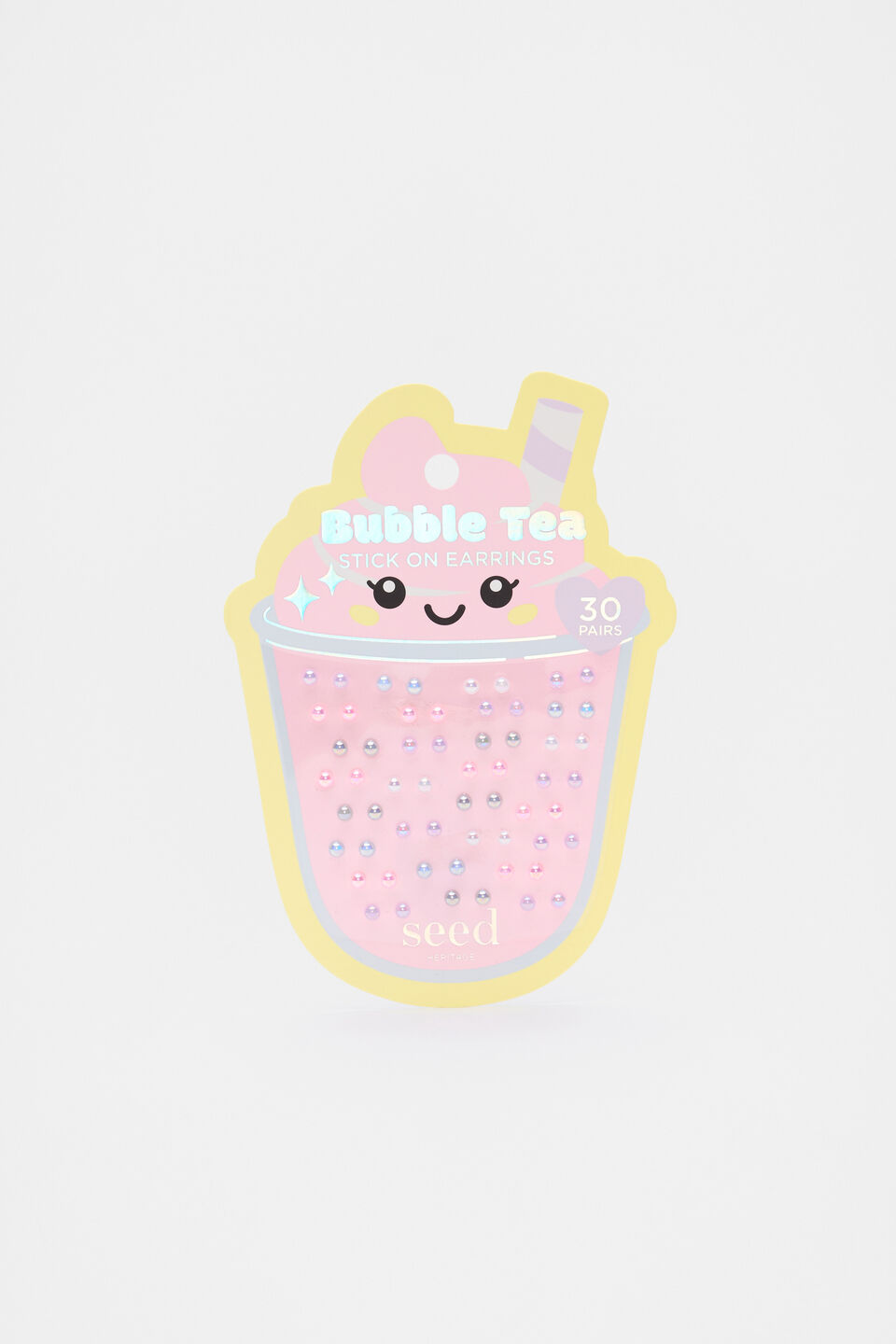 Bubble Tea Stick On Earrings  Multi