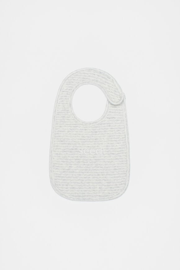 Core Rib Logo Bib  Grey Marle Stripe  hi-res