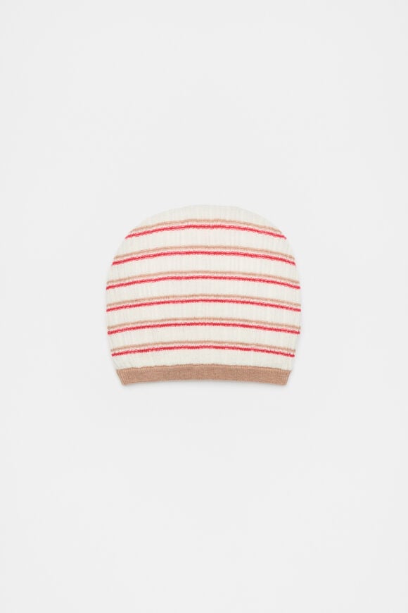 Stripe Knit Beanie  Multi  hi-res